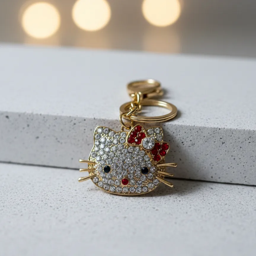 Rhinestone Character Keychain