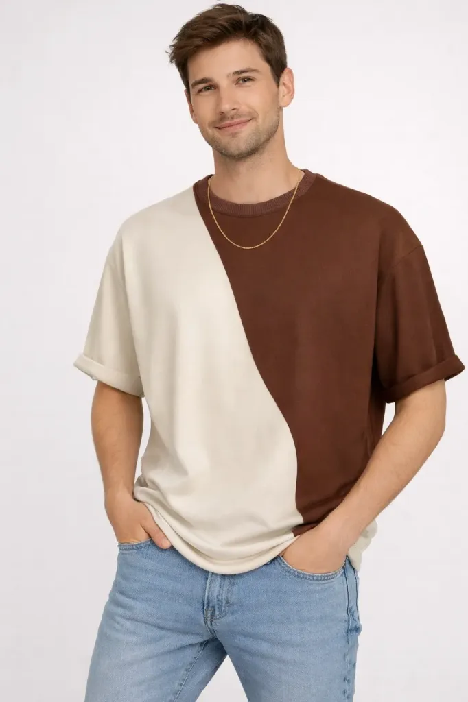 Mocha Wave Oversized T-shirt