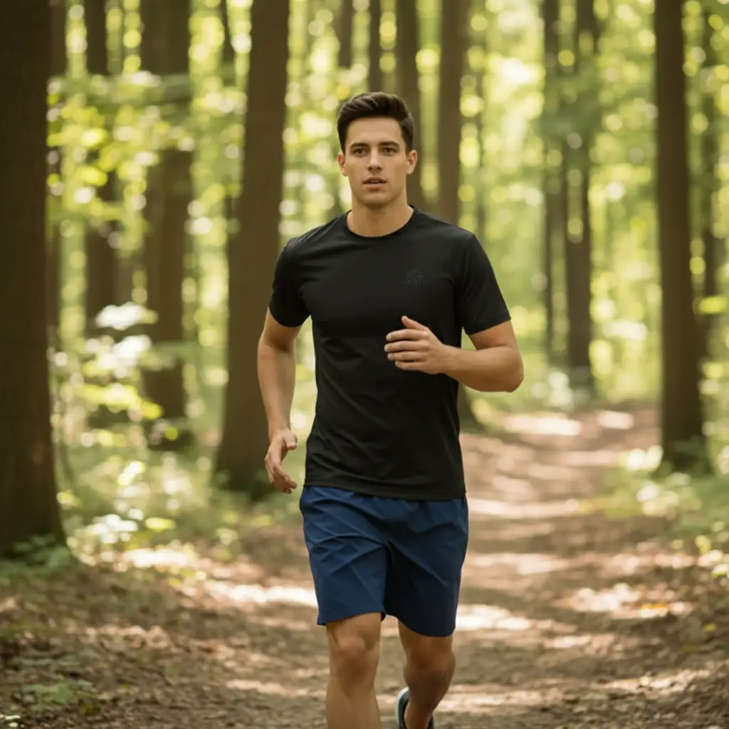 Premium Nylon Crew Neck  (Black, XS)