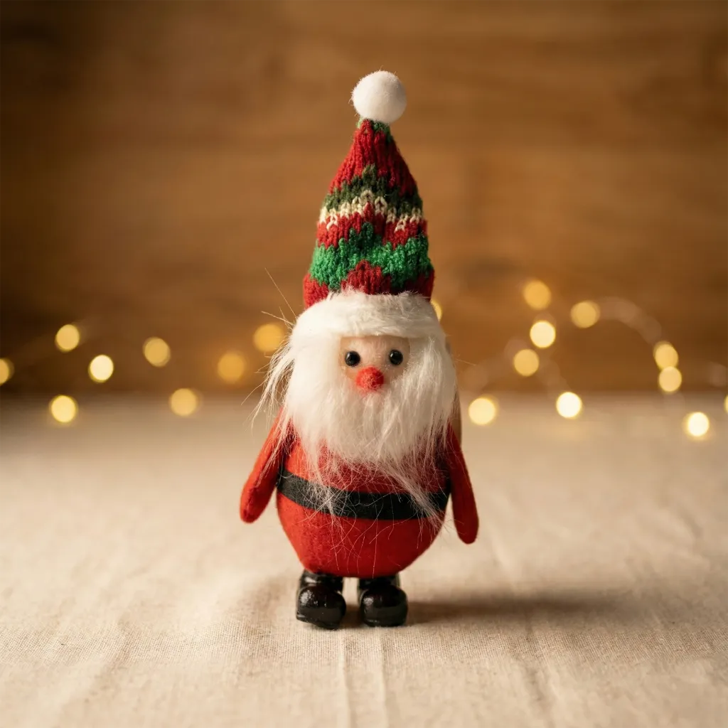 Knit Hat Santa Table Decor