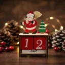 Wooden Santa Desk Calendar