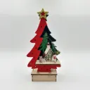 Winter Village Wooden Christmas Tree Decor