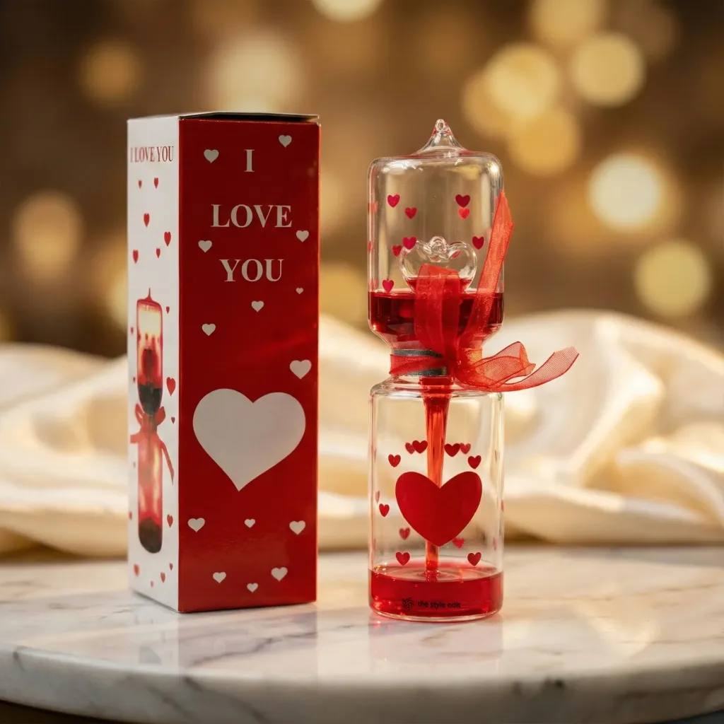 Love Flow Heart Glass Décor