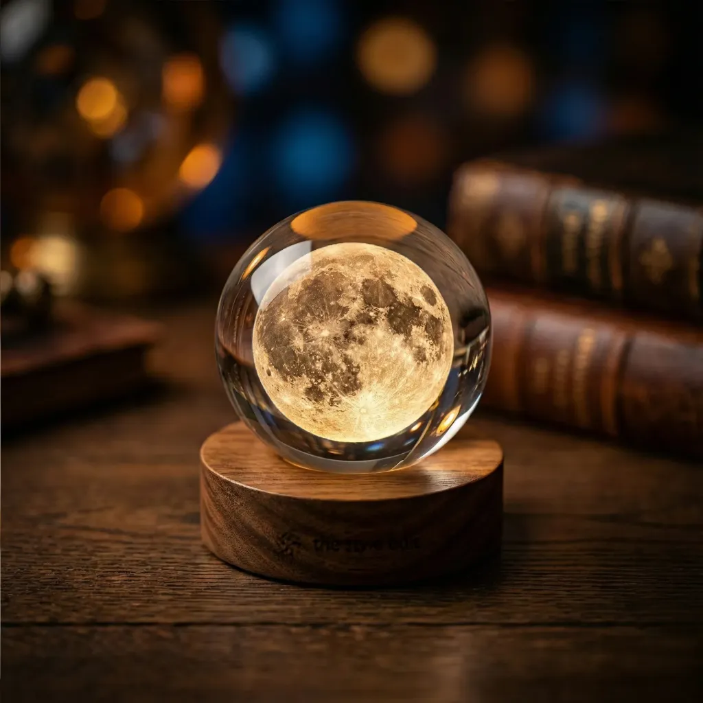 Glow Crystal Globe Lamp (Moon)