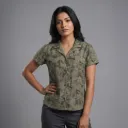 Urban Typography Cuban Collar Shirt