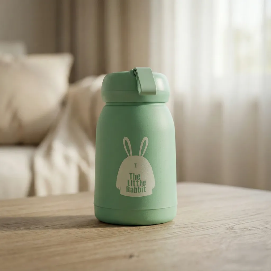 Mini Bunny Glass Bottle (Green)